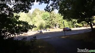 Kezia Slater teaches how to squirt on the park’s sidewalk