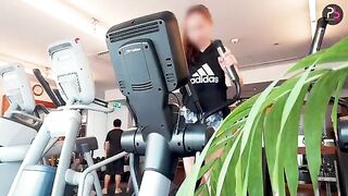 A hot and sexy fitness girl gets fucked after her workout session