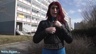 Public Agent found a tourist Redhead Brit to fuck for cash