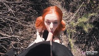 Ginger teen Madi Collins gets banged hard after flashing