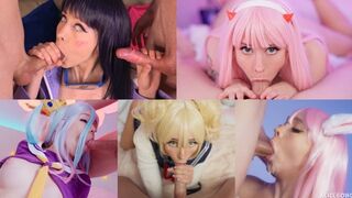 Best cosplay blowjob compilation with stunning AliceBong