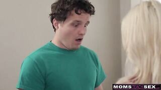 A stepson is getting fucked by his favorite hot MILF