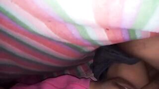 A big ass Latina makes love under the sheets in an exclusive video