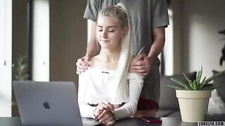 Young Siberian girl Eva Elfie gets creampied during Zoom