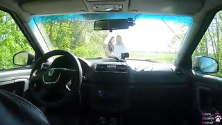 A girl lost to rock-paper-scissors and had to please her fellow traveler - EPIC FACIAL - POV