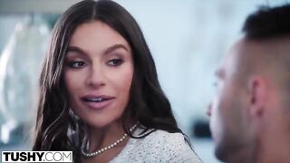 Gorgeous brunette April tries anal sex for the first time on TUSHY, an unforgettable experience