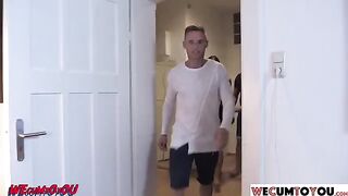 Strangers meet and fuck in an amateur orgy
