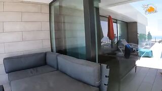A blonde with socks Yuli pleases her boyfriend with sex