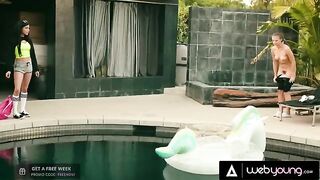 A busty teen Savannah Sixx cheats on her BF with a skater girl Gia Derza
