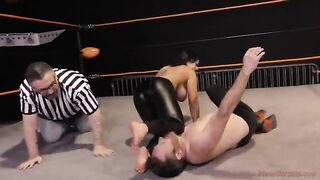Hot brunette Nadia White dominates Glenn King in a fierce face-sitting match