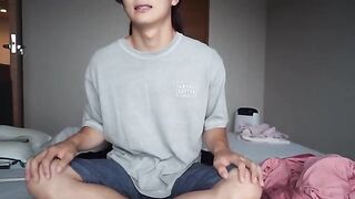 A girl with a beautiful face dominates a guy and shakes her ass in doggy style