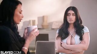 Horny teacher Anissa screwed student Violet on Slayed