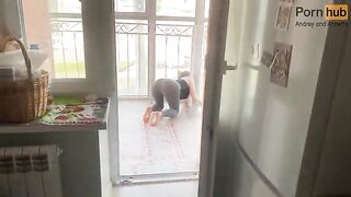 My stepmom was stuck on the balcony and of course I came to her aid