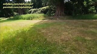 A big facial and some risky outdoor sex in a country setting