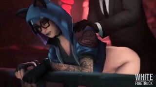 3D hentai compilation with sexy Lynx from Fortnite