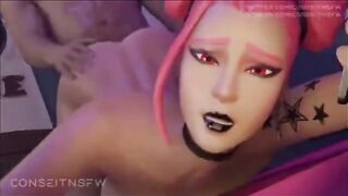 Hentai compilation with a stunning 3D FortNite scene of intense action