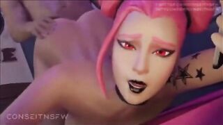 Hentai compilation with a stunning 3D FortNite scene of intense action