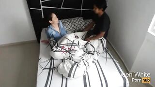 He enters the room of his friends to have fun with them