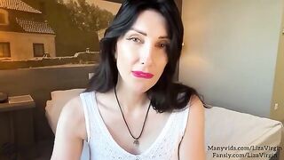Hot MILF makes a deepthroat blowjob for her stepdaughter's boyfriend in POV style