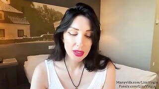 Hot MILF makes a deepthroat blowjob for her stepdaughter's boyfriend in POV style