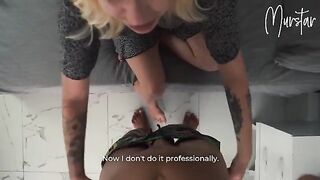 A hot girl is fucking with a guy from the cleaning company in a steamy scene