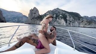 Petite babe gets fucked by the captain on a boat tour