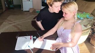 A shy student gets fucked by her math tutor in a steamy scene