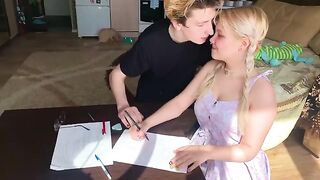 A shy student gets fucked by her math tutor in a steamy scene