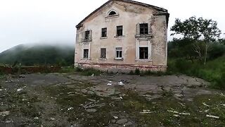 Exhibitionist girl gets fucked in a ruinous house