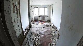 Exhibitionist girl gets fucked in a ruinous house