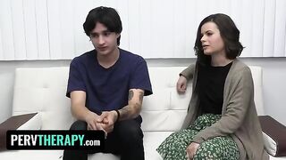 The hot MILF doctor Aaliyah Love helps the stepsiblings to be more intimate