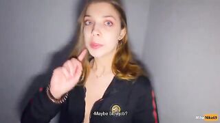 We fucked in the stairwell while parents were at home - Cum in panties and put them on - POV 4K