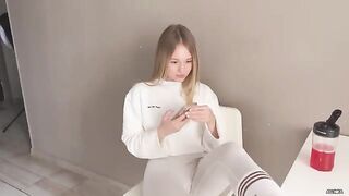 A naughty girl threw her legs on the table and got fucked
