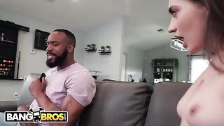 Petite teen Sera Ryder gets her pussy smashed by a big black cock