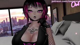 A goth girl named Jess acts like a brat before she gets fucked