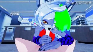 Roxanne Wolf gets fucked in her room after closing FNAF