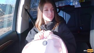 Beautiful girl agreed to give the guy her ass for money - Public Agent