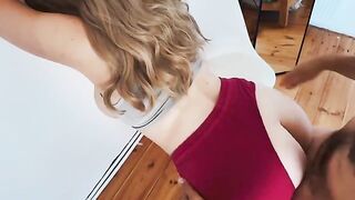 He grabbed my pants and we had passionate sex. Cum on tits. wow!