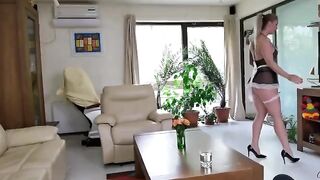 Hot maid Wet Kelly gets her asshole gapped hard