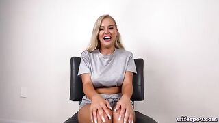 A young girl with big natural boobs is made to fuck