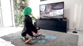 Short-haired cosplay Tatsumaki gets her pussy pounded by Saitama