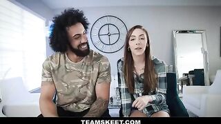 Girl is fucked by her boyfriend in various positions, showcasing petite charm