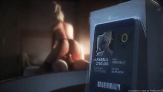 Overwatch Mercy animated video with a hot compilation