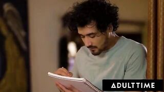 Sexy stepson gets caught drawing his hot stepmom RayVeness in a compromising pose