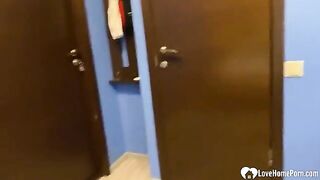 Extra hungry teen gets her pussy smashed hard in homemade vid