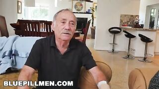 Old man fucked Sydney Sky, she rode his dick with intense passion