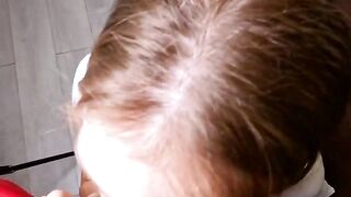 The beautiful blond girl made a stunning blowjob for her brother in HD