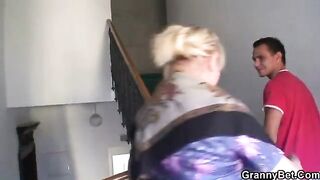 Hot mature with freckles and big tits enjoys riding cock