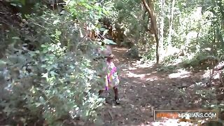 African girls in a steamy lesbian homemade experiment with pussy eating