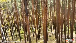 Girl sucked deep throat and was fucked hard in the woods